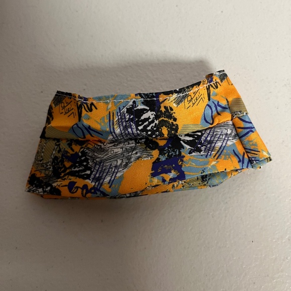 Designer Graffiti Overalls Bucket Hat 2 Piece Outfit For Labubu Orange Blue - Picture 4 of 5